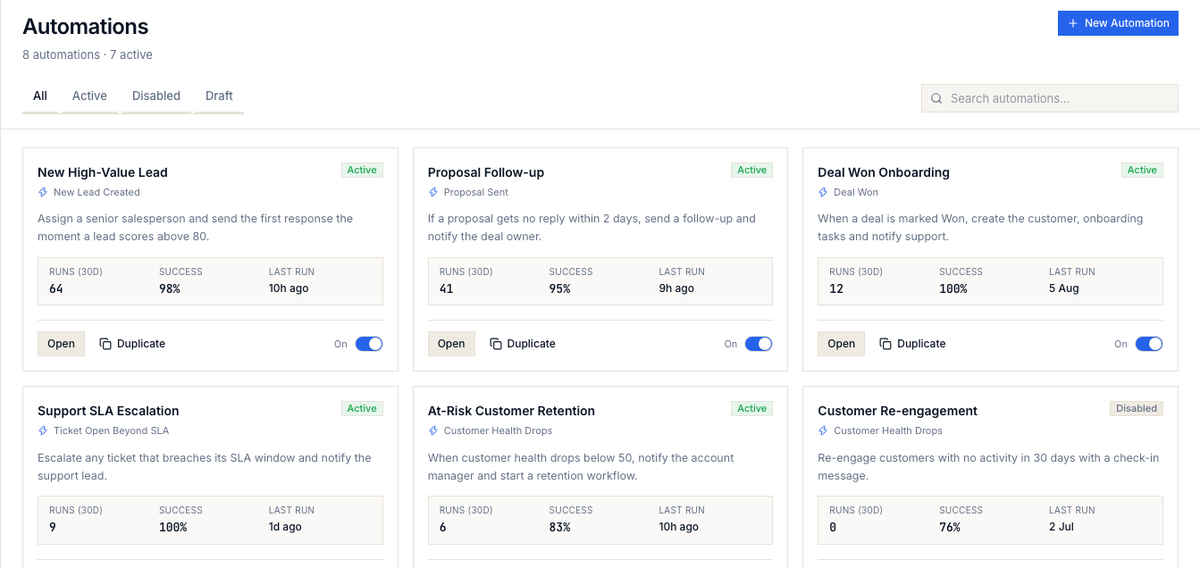 Janus automation library with run counts and success rates